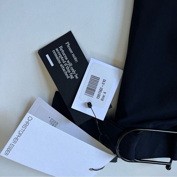 Christopher Esber NWT Strapless Buckle Bust Top Black 2 - Picture 8 of 9